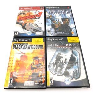 Lot of 4 Playstation 2 PS2 Games  T Teen Dark Mirror Delta Force Medal of Honor